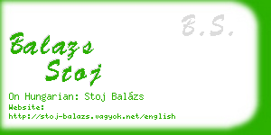 balazs stoj business card
